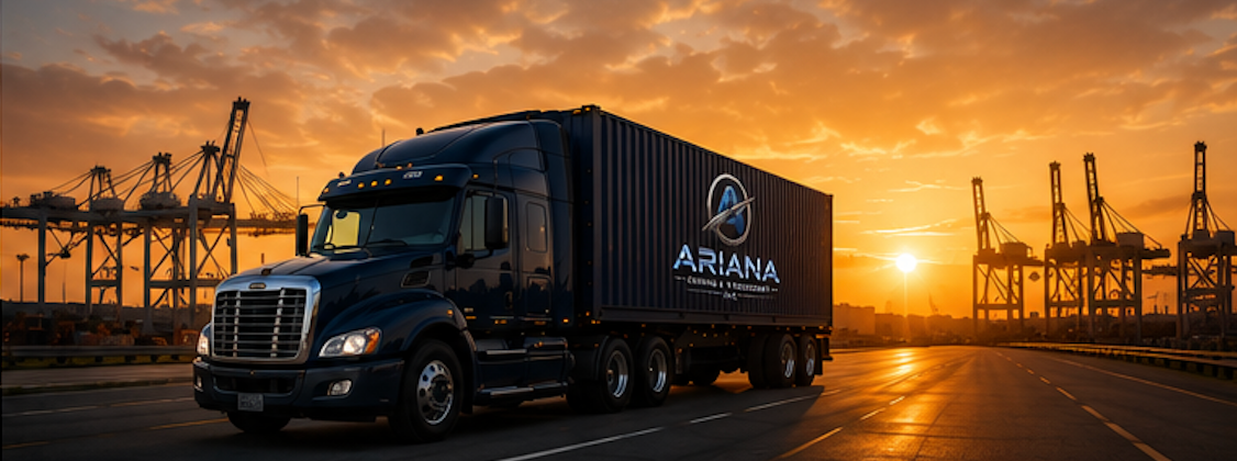 Ariana branded transport truck